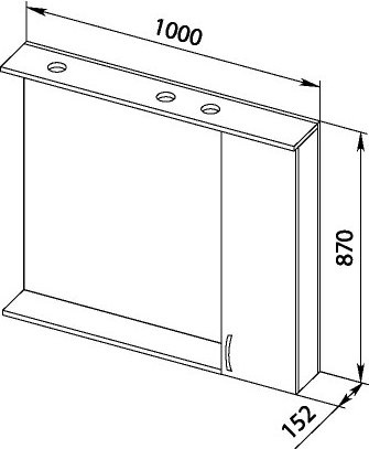 Зеркало Aquanet Донна 100 беленый дуб 169184 - 6