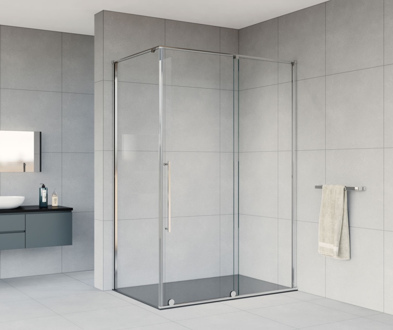 Душевой уголок Vincea Arno 150х80 профиль хром стекло прозрачное VSR-1A8015CL - 1