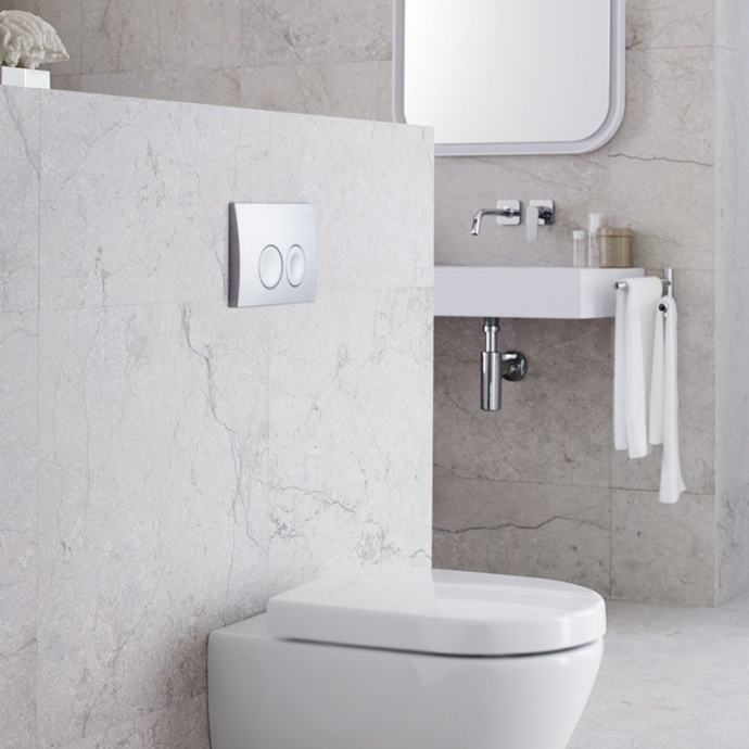 Кнопка смыва Geberit Delta 21 115.125.46.1 хром матовый - 3