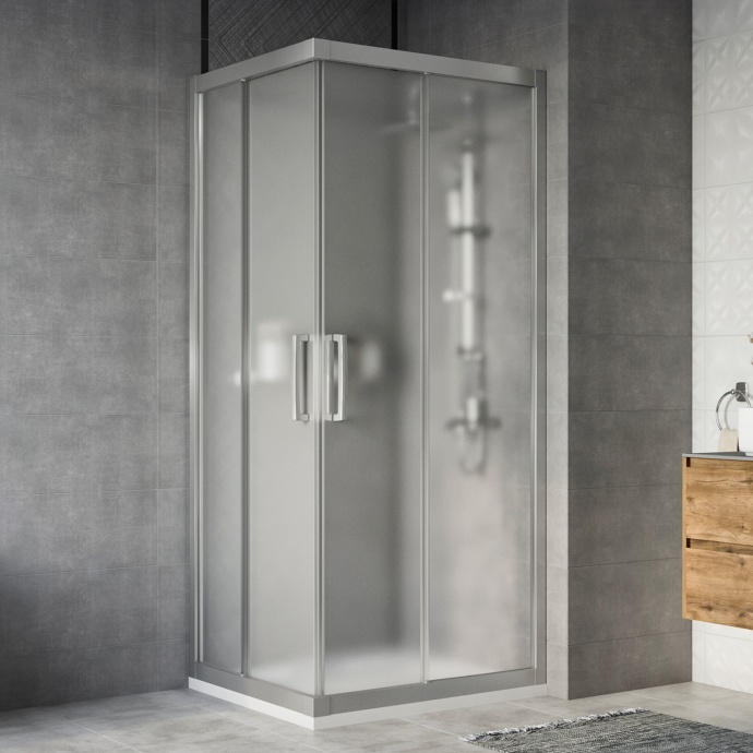 Душевой уголок STWORKI Карлстад DE019RC8090200 90x80 см профиль хром матовый, стекло матовое 3GW122TTKK000 - 0
