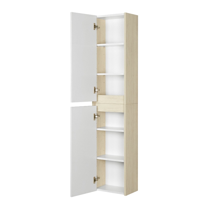 Шкаф подвесной Aquaton Сканди 35 белый - светлое дерево 1A255003SDB20 - 3