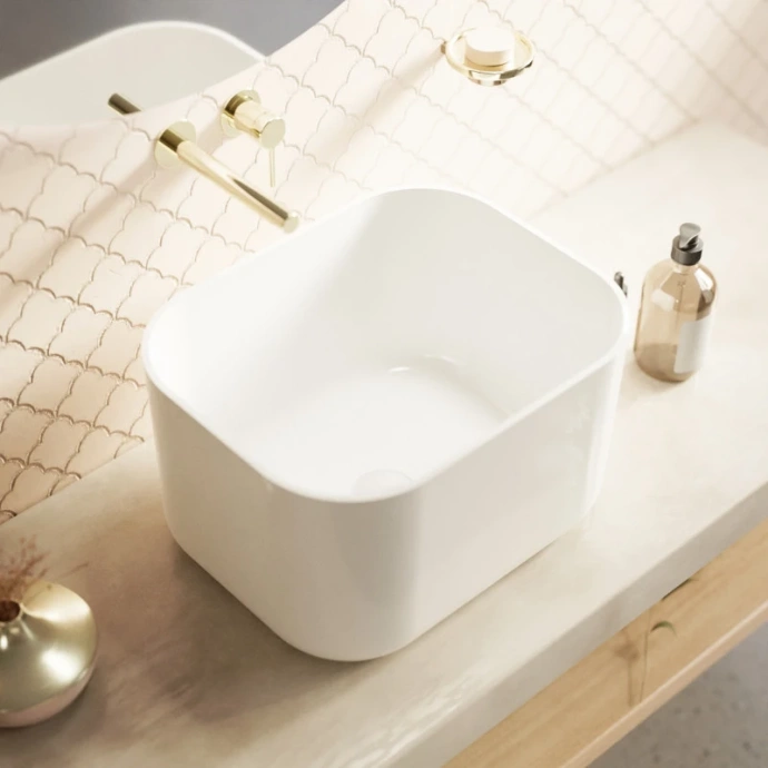 Раковина накладная Whitecross Lazurit 50х40 белая глянцевая 0713.050040.100 - 2