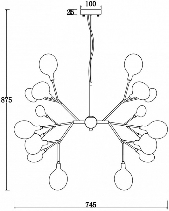 Подвесная люстра Freya Florencia FR5049PL-27G - 2
