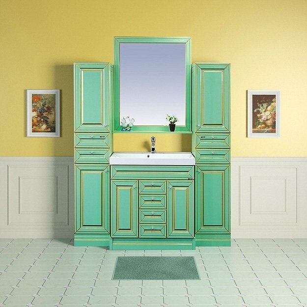 Зеркало Misty Vena 75 салатовое, патина Л-Вен02075-073 - 1