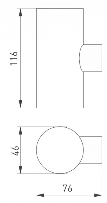 Уличный настенный светодиодный светильник Arlight LGD-Ray-Wall-Twin-R46-2X3W Day4000 033307 - 3