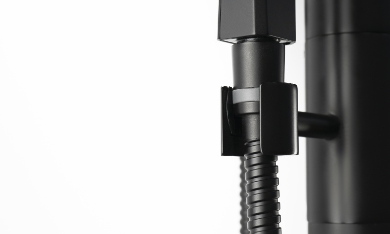 Смеситель Lemark Bronx напольный, для ванны с душем, черный LM3744BL - 5