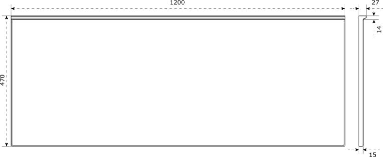 Столешница для ванны Good Door СТ00020 120х47см литьевой мрамор белый матовый - 2