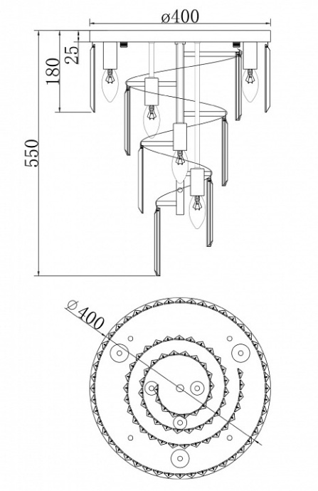 Потолочная люстра Maytoni Louis RC007CL-06CH - 1