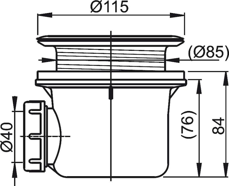 Сифон для душевого поддона RAVAK Basic  X01308 - 2