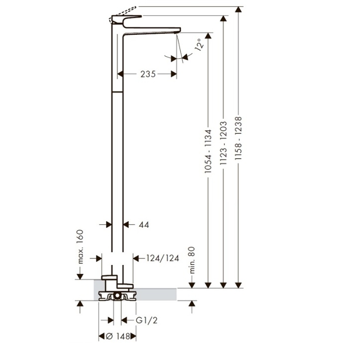Смеситель для раковины Hansgrohe Metropol хром  74530000 - 2