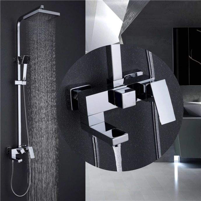 Душевая стойка ABBER Daheim с изливом, хром  AF8216 - 1