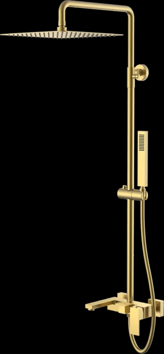 Душевая стойка Boheme Qubic золото матовый 478-MG - 0