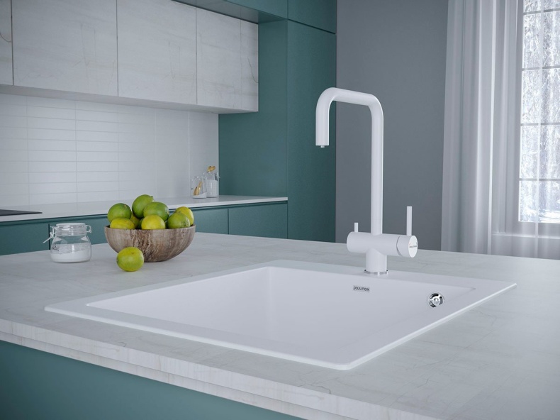 Смеситель для кухни Paulmark Wetter белый матовый We213030-431 - 1