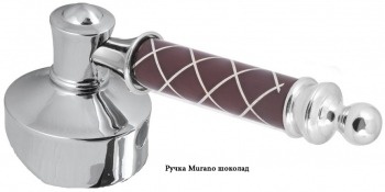 Смеситель для раковины Boheme Vogue хром с коричневой ручкой 221-MR-CH - 1