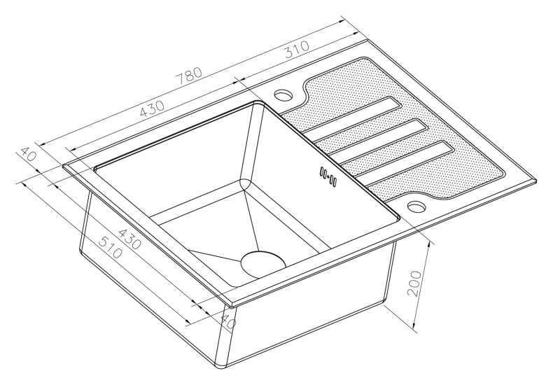 Мойка кухонная Zorg Inox Glass GL-7851-WHITE-BRONZE белое стекло - 2