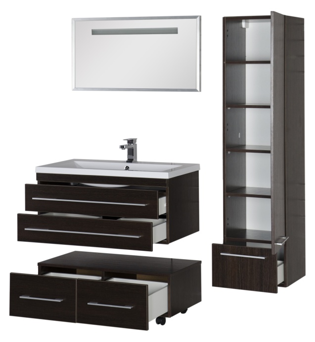 Тумба Aquanet Нота 90 подкатная венге 00170748 - 29