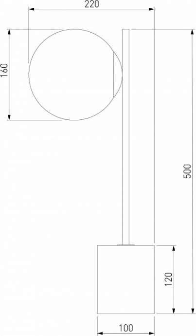 Настольная лампа декоративная Eurosvet Marbella 01157/1 черный - 2