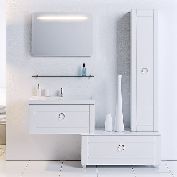 Тумба с раковиной Aqwella 5 stars Инфинити 80 белая - 1