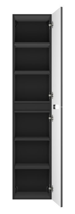 Шкаф - пенал Misty Роял 35 подвесной универсальный (черный) П-Роя-02035-011П - 4