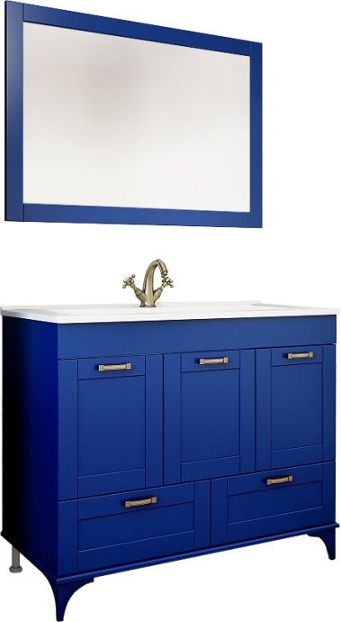 Мебель для ванной Sanflor Ванесса 105 напольная, индиго - 0