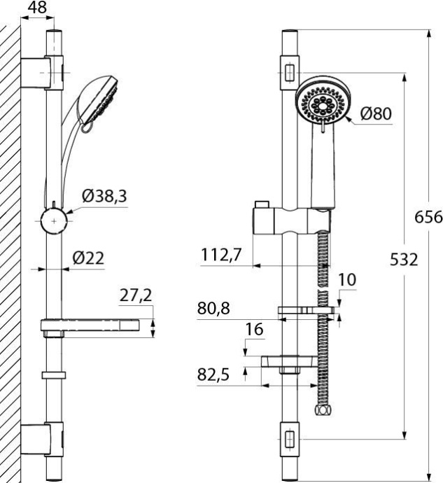 Душевой гарнитур Iddis   TSH1501 - 1