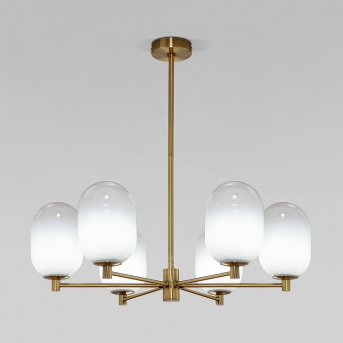 Люстра на штанге Eurosvet Loona 60161/6 латунь - 0