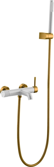 Смеситель для ванны Boheme Uno белый, золото  463-WG - 1