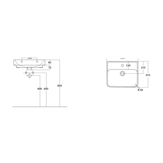 Комплект мебели BelBagno Neon 50 темное дерево - 7