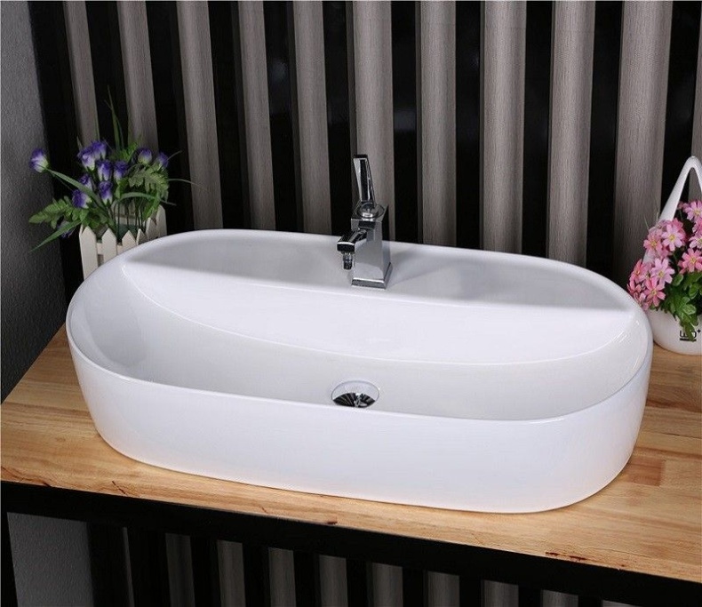 Раковина накладная Ceramalux N 81 белый  D1347 - 4