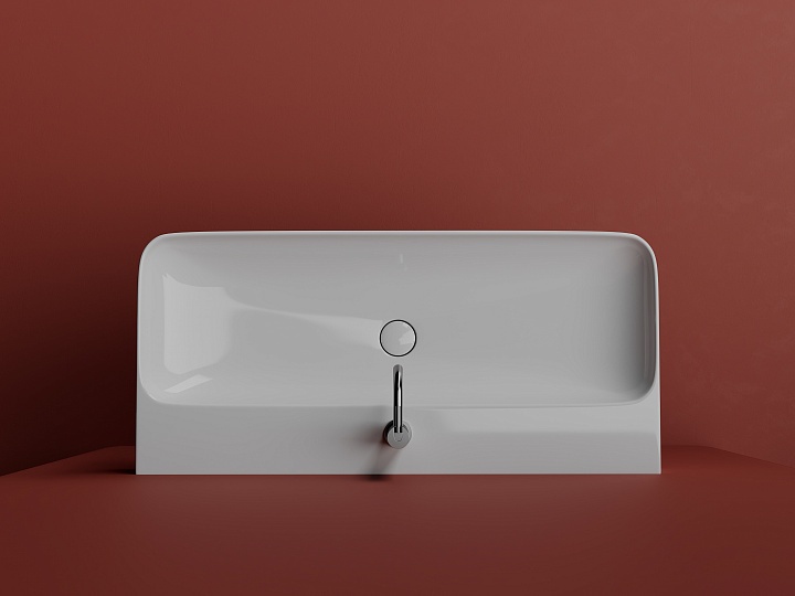 Подвесная раковина Ceramica Nova Aura 102х47 белая CN2007 - 1