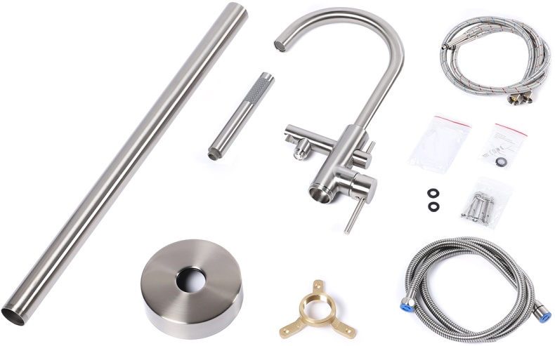 Смеситель для ванны с душем STWORKI Эстерсунд ES-06ni напольный - 6