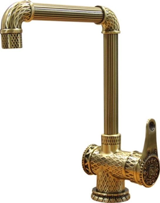 Смеситель Zorg Antic A 418 K-BR LOFT для кухонной мойки - 0