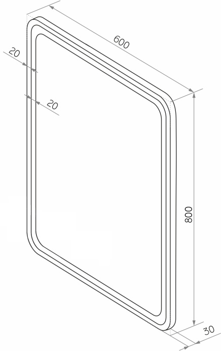 Зеркало DIWO Оренбург 60 с подсветкой ЗЛП1726 - 6