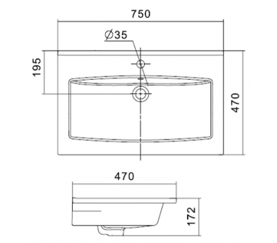 Раковина ASB-Mebel Элина 75 25956 - 2