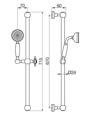 Душевой гарнитур Cezares OLIMP  OLIMP-SD-02 - 1