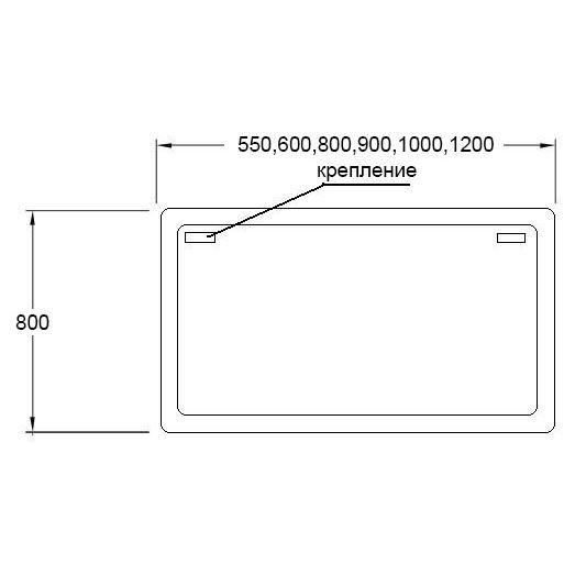 Зеркало Sanvit Армония 90 с подсветкой zarm90 - 2