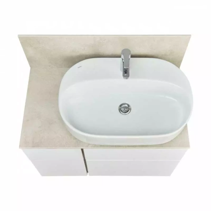 Тумба с раковиной Одри 62 и столешницей Aquaton Мишель 80 белый-светлое дерево 1A2772K3MIX40 - 0