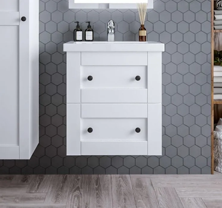 Тумба под раковину Бриклаер Хелена 60 белый  4627125416415 - 1