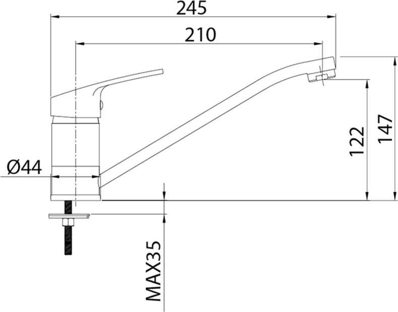 Смеситель Milardo Meal M06SB00M05 для кухонной мойки - 2
