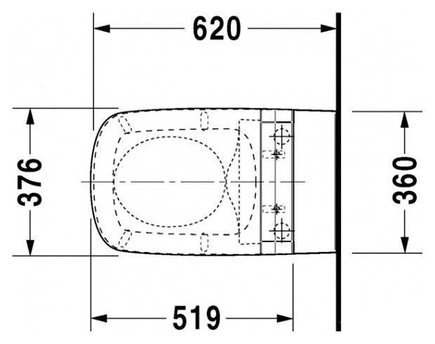 Подвесной унитаз Duravit DuraStyle  2537590000 - 3