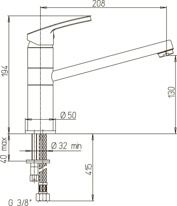 Смеситель для кухни Paini Miura MRCR573GMLMKM - 1