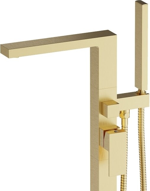 Смеситель Timo Selene 2210/17Y-CR золото, напольный, для ванны с душем - 2