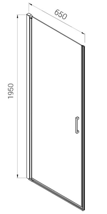 Душевая дверь Vincea Alpha 65 хром стекло рифленое VDP-3AL650MT - 1