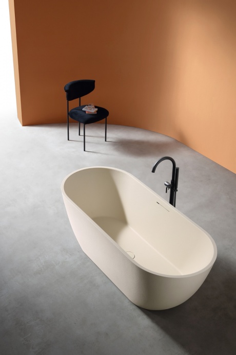 Ванна из искусственного камня Abber Frankfurt 170х75 светло - бежевый матовый AM9941MBE - 3