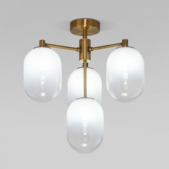 Люстра на штанге Eurosvet Loona 60161/4 латунь - 0