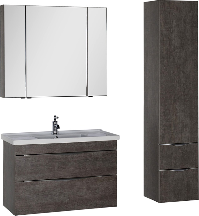 Тумба с раковиной Aquanet Эвора 100 дуб антик 183003 - 2