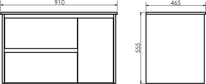 Тумба с раковиной Comforty Бремен 90 дуб белый 00004142375 - 4