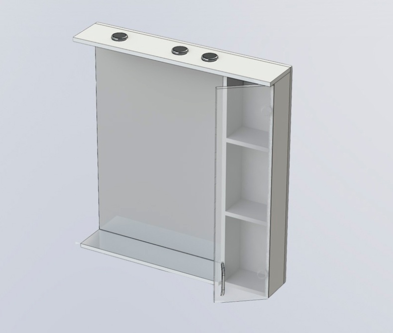 Зеркало-шкаф Aquanet Донна 80 светлый дуб 00168930 - 6