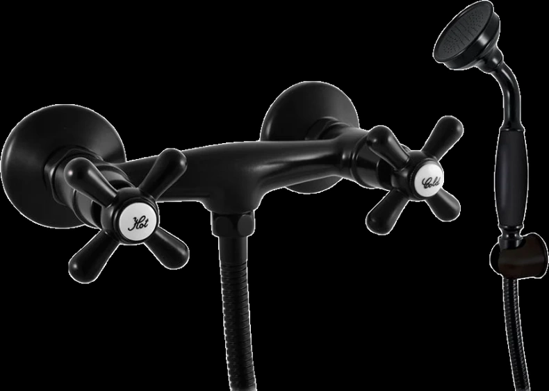 Смеситель для душа Rav Slezak Morava retro черный матовый MK180.5/1CMAT - 0