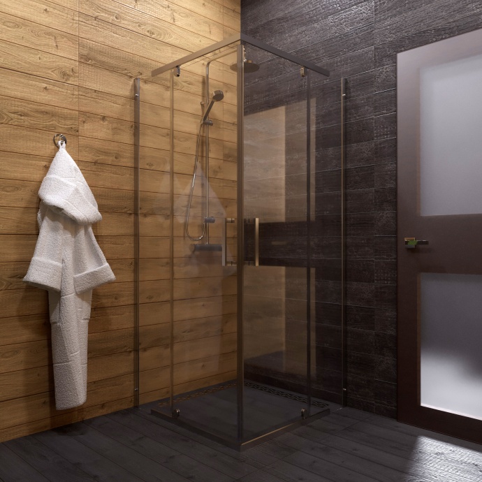 Душевой уголок DIWO Тула 90х90 профиль хром глянцевый Щ0000055598 - 4